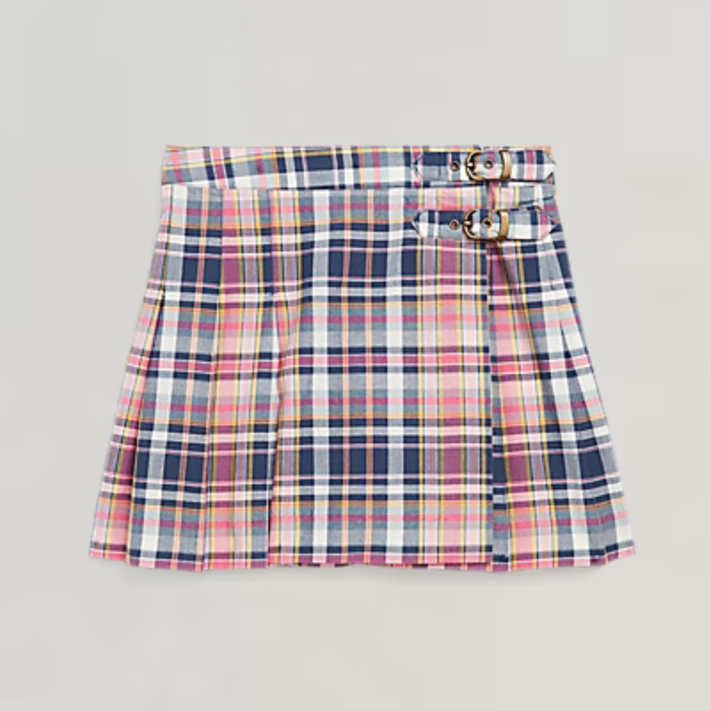 Polo Ralph Lauren Girls Plaid Cotton Madras Skirt